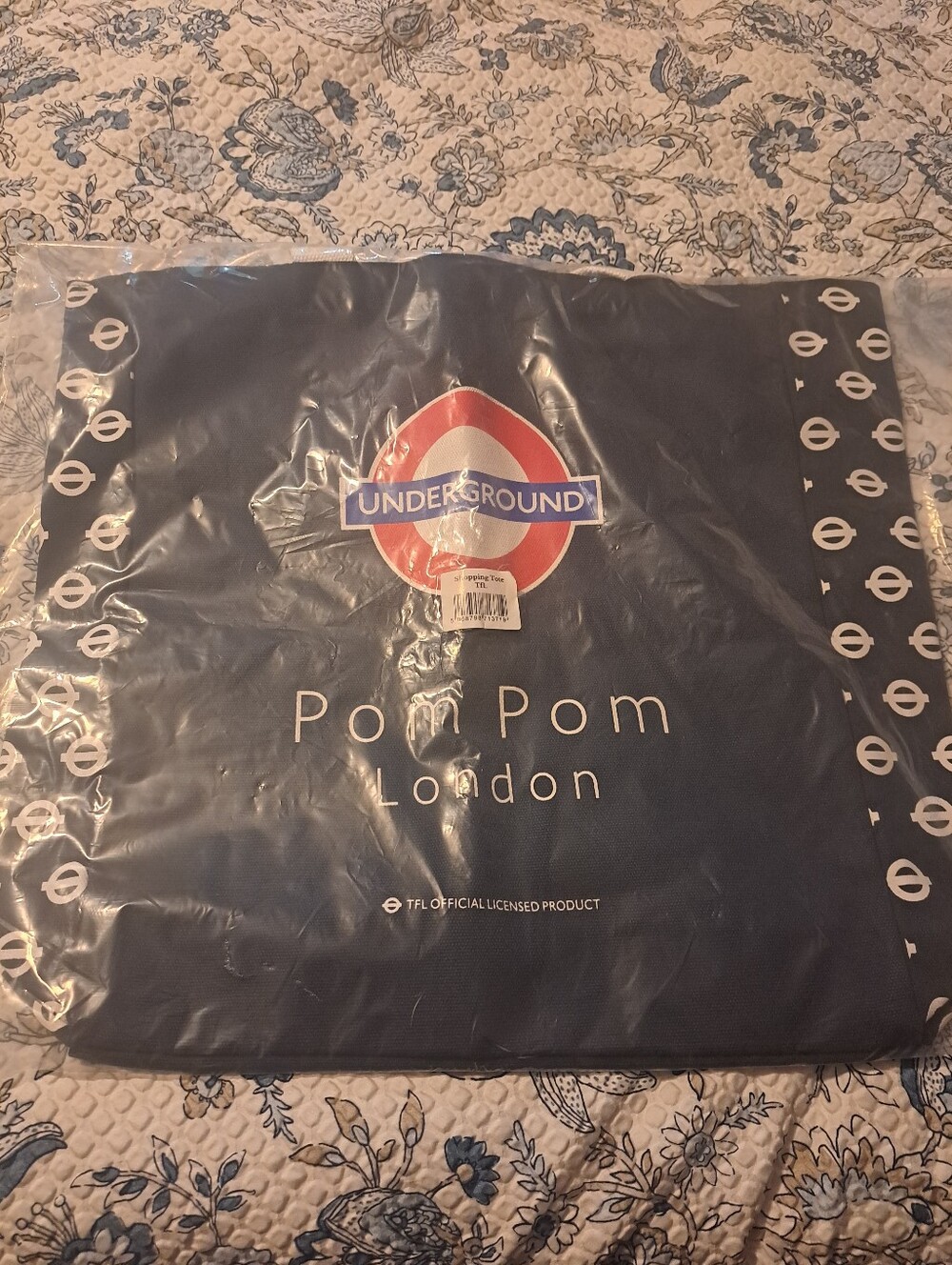 Pom Pom London Underground Navy Tote Bag